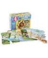 1481 DıyToy Süper Renkli 4lü Puzzle - Hayvanlar / 8+12+16+24 Parça Puzzle