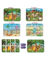 1481 DıyToy Süper Renkli 4lü Puzzle - Hayvanlar / 8+12+16+24 Parça Puzzle