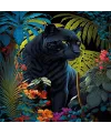 20071 PUZZLE 500 Black Panther With a Tropical