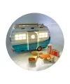 ÇG95 Ahşap Karavan Turkuaz -Okutan