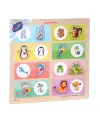ONY-366-367 Ahşap Tutmalı Eşleştirme -Hayvanlar ve Yavruları