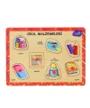 ONY-196-197 Ahşap Tutmalı Okul Malzemeleri -Onyıl Oyuncak