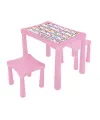 03 493 STORY İKİ TABURELİ MASA (PEMBE)