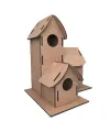 5269 Kumtoys Boyanabilir 3lü Kuş Evi - Bird House