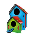 5269 Kumtoys Boyanabilir 3lü Kuş Evi - Bird House