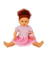 1060011 Lila Sesli Saçlı Et Bebek 60 cm