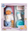 1030141 Sesli Bebelou Tuvalet Zamanı Bebek Seti 32 cm -Sunman