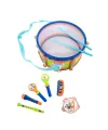 4254 SUN-RST-ECH-MÜZİK SET DAVUL 2MARAKAS TEF FLÜT MİKROFON 2BAGET MIZIKA