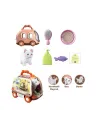 JND-6801 Taşıma Araba Çantalı Hareketli Pilli Kedi Set -Vardem Oyuncak