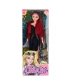 WG-115521  Ceketli Çizmeli Renkli Saçlı Bebek 29 cm -Vardem Oyuncak