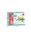 BIB6015 -Vardem Piyanolu 2 in 1 Bebek Yürüteci ve Tavşan Desenli Mavi Oyun Halısı
