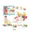 BIB6016- Vardem Piyanolu Bebek Yürüteci ve Tavşan Desenli Kırmızı Oyun Halısı  2 in 1
