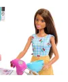 HJY94 Barbie Brooklyn ve Malibu Pasta Yapıyor Oyun Seti