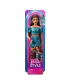 JJN63 Barbie Fashionistas - Turkuaz Renkli Leopar Desenli Elbise