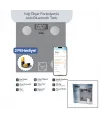 Gri Yağ Ölçer Akıllı Bluetooth Cam Baskül Pilli 180 Kg/50 Gr 26x26 Cm 8-Kişi Hafıza Lcd Ekran ℃ Gösterge IEGHPY4