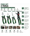 600 A02 W7k 621 4 Pcs Pense Seti 10 Papağan Pense Ve 7 Pense - 6 Yan Keski - 7 Kargaburnu 60 ± Kesme Sertlik IEGRO9R