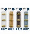 İbico İ17-006 ( 3 Kollu= Gold & ( T= Ꟶ ) Yapışkanlı Pls. Askı ( Mika Kristal Şeffaf Renkli Taban ) ( 3.5kg.taşıma )*12x14