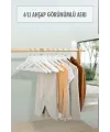 6’lı Ahşap Görünümlü Askı Beyaz 44 cm