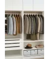 6’lı Ahşap Görünümlü Askı Kahve 44 cm
