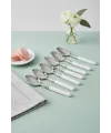 6’lı Paslanmaz Çelik Soft Beyaz Yemek Kaşığı Seti