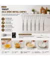6pcs Mini=13cm Metal Çırpıcı