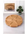 7 Bölmeli 25 Cm Dönerli Bambu Sunum Royaleks-BLS DS7-2525