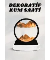 7 Inç Mavi Orta Boy Dekoratif Yuvarlak Şık Kum Tablosu Modern Dekoratif Süs