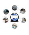 7 Inç Mavi Orta Boy Dekoratif Yuvarlak Şık Kum Tablosu Modern Dekoratif Süs