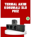 7 Portlu Çoklu Priz Usb Ve Type-c Girişli Akıllı Güç Ünitesi