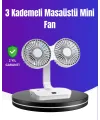 720° Döner Çift Taraflı Masaüstü Vantilatör – Usb Şarjlı Sessiz Fan