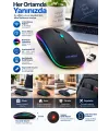 8 10 Metre Menzilli Şarj Edilebilir Kablosuz Mouse
