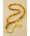 8*1,3 mm Orjinal Sıkma Mısır Kesim Kehribar Tesbih