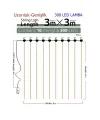 8 Fonksiyonlu Peri Perde Led Uzaktan Kumandalı Günışığı Perde Peri Led (3 mt x 3 mt)
