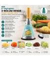 8 İnç - Huni Model   Ahşap - Bambu Saplı  Metal Rende  Silikon Tabanlı