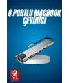 8 Port Çoklayıcı Macbook Ile Uyumlu Çoğaltıcı Type-c Dönüştürücü Tf Sd Kart