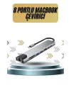 8 Portlu Macbook Çevirici Type C Hub  Sd Tf Usb Çoğaltıcı Ethernet
