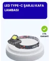 800 Lumen Led Kafa Lambası Cob Ve Xpe Led Type C Şarjlı Ayarlanabilir