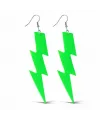 80’ler 9039lar Retro Neon Yeşil Şimşek Küpe 10 Cm