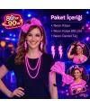 80’ler 90’lar Neon Pembe Parti Seti – Kolye Küpe Taç