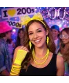 80’ler 90’lar Neon Sarı Parti Seti – Kolye Küpe Taç