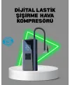 80w Kablosuz Dijital Ekranlı Taşınabilir Lastik Şişirme Pompası