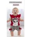 9/24 Ay Leopar Kedi Baskılı Bebek Takımı
