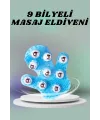 9 Bilyeli El Şeklinde Omuz Bacak Masaj Aleti Masaj Eldiveni Giyilebilir Plastik Vücut Sıkılaştırıcı