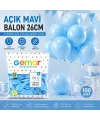 Açık Mavi 10 İnç (26 cm) Latex Balon - 100 Adet