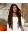 Afro Dalga Fiber Sentetik Tül Peruk - Açık Kahve