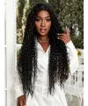 Afro Dalga Fiber Sentetik Tül Peruk - Siyah