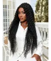 Afro Dalga Fiber Sentetik Tül Peruk - Siyah