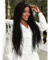 Afro Dalga Fiber Sentetik Tül Peruk - Siyah