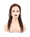 Afro Dalga Front Lace Gerçek Tül Peruk - Açık Kahve - 60-65cm