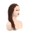 Afro Dalga Front Lace Gerçek Tül Peruk - Açık Kahve - 60-65cm